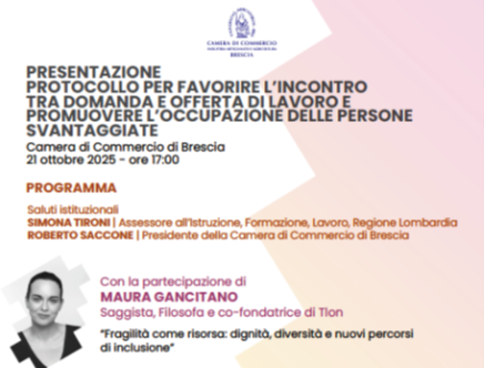 Favorire l’incontro tra domanda e offerta di lavoro. Promuovere l’occupazione di persone svantaggiate